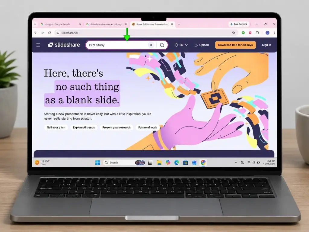 SlideShare downloader desktop guide: search presentation on SlideShare
